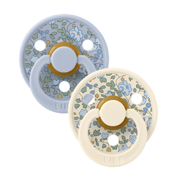 BIBS x LIBERTY Σετ Στρογγυλές Πιπίλες Latex Colour Eloise Dusty Blue Mix (0-6 μηνών)