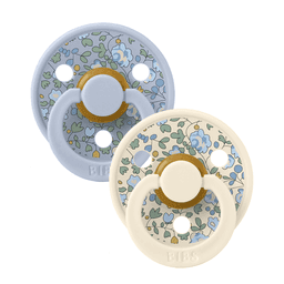 BIBS x LIBERTY Σετ Στρογγυλές Πιπίλες Latex Colour Eloise Dusty Blue Mix (0-6 μηνών)