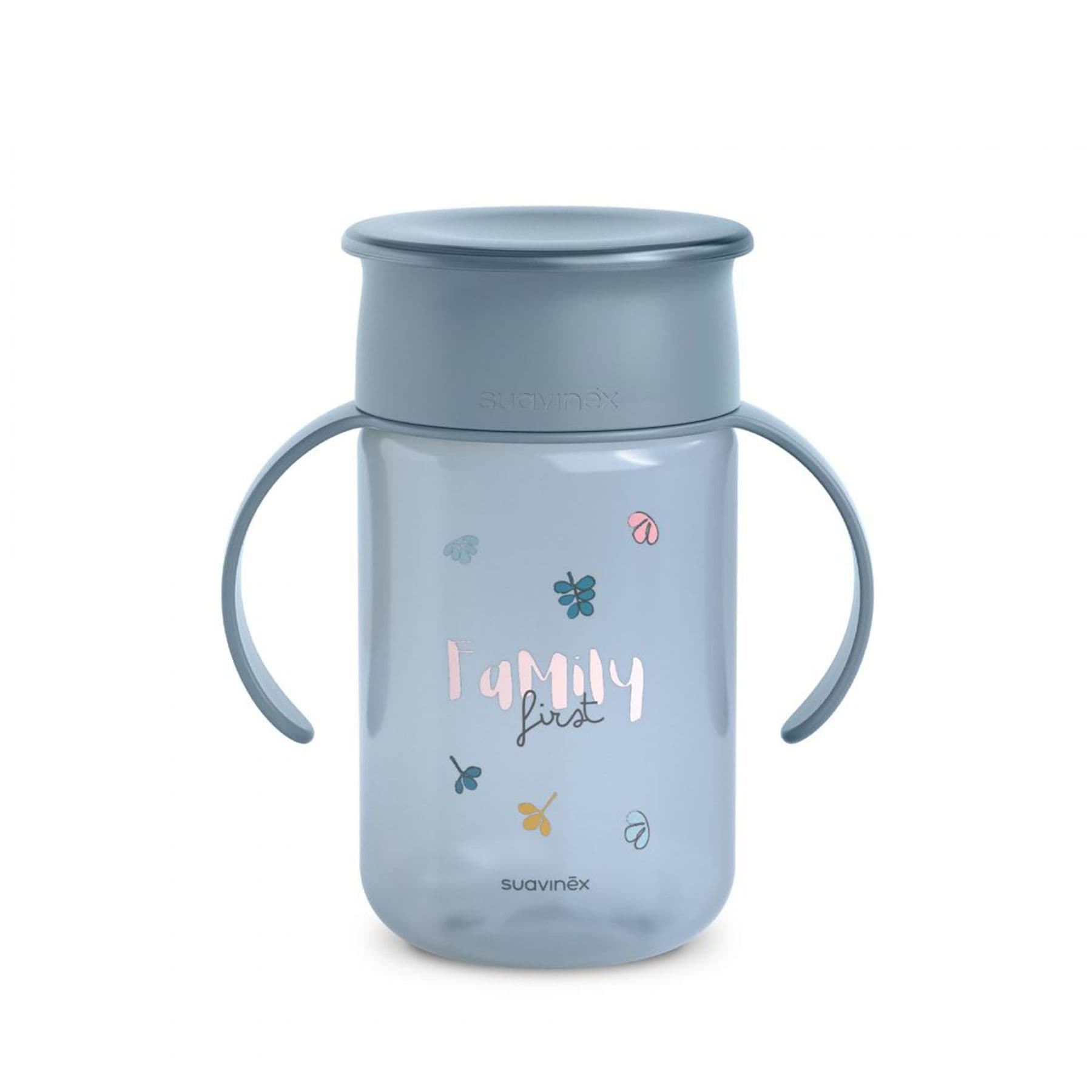 SUAVINEX Εκπαιδευτικό Ποτηράκι 360° Με Λαβές Bear Blue 340ml (12+ μηνών)