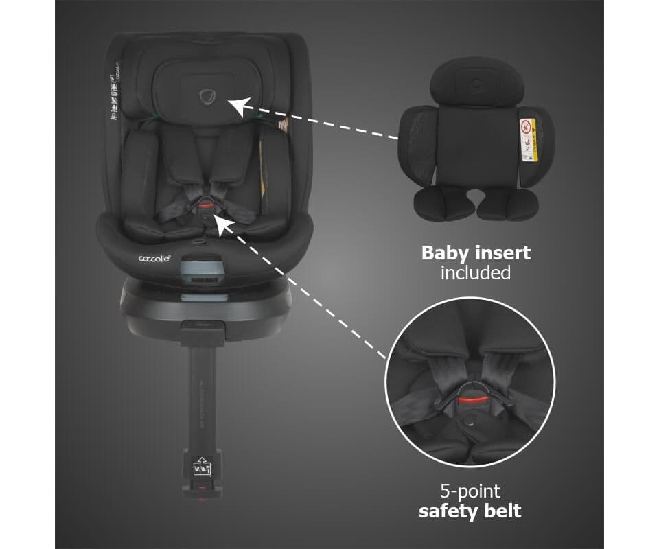 COCCOLLE Κάθισμα Αυτοκινήτου Isofix i-Size Ario 360° Midnight Black (40-150cm)