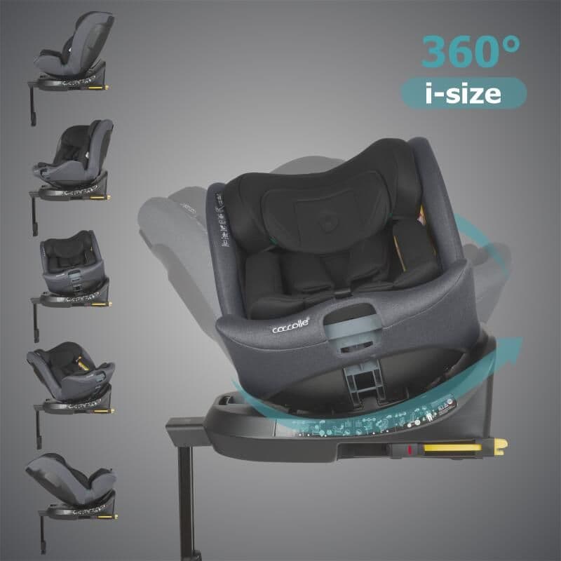 COCCOLLE Κάθισμα Αυτοκινήτου Isofix i-Size Ario 360° Anthracite (40-150cm)