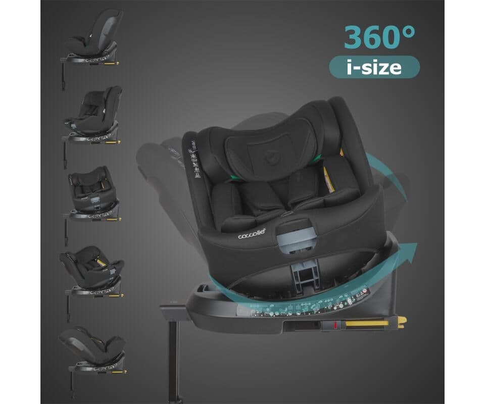 COCCOLLE Κάθισμα Αυτοκινήτου Isofix i-Size Ario 360° Midnight Black (40-150cm)
