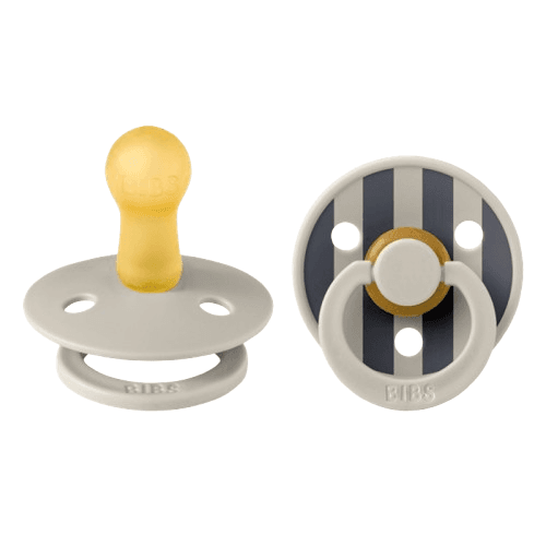 BIBS Σετ Στρογγυλές Πιπίλες Latex Studio Colour Sand Mix (0-6 μηνών)