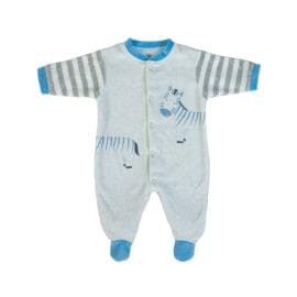 FS BABY Βρεφικό Βελουτέ Μακρυμάνικο Φορμάκι Zebra Stripes