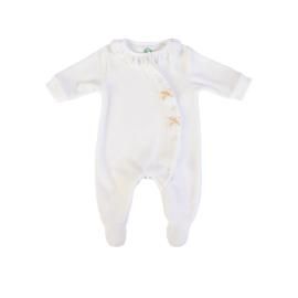 FS BABY Βρεφικό Βελουτέ Μακρυμάνικο Φορμάκι Ivory & Bows