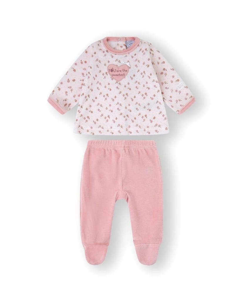 YATSI BABY Βρεφικό Βελουτέ Σετ Ρούχων You Are The Sweetest