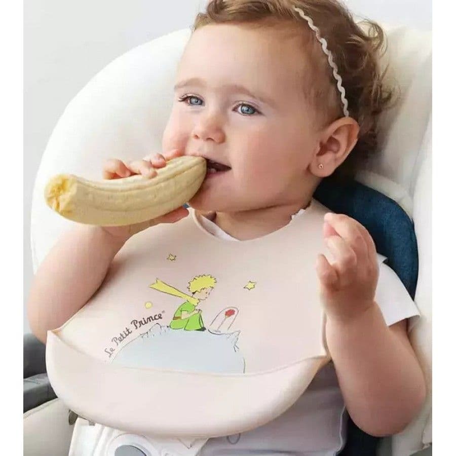 KIOKIDS Βρεφική Σαλιάρα Σιλικόνης Με Τσέπη Little Prince (4+ μηνών)