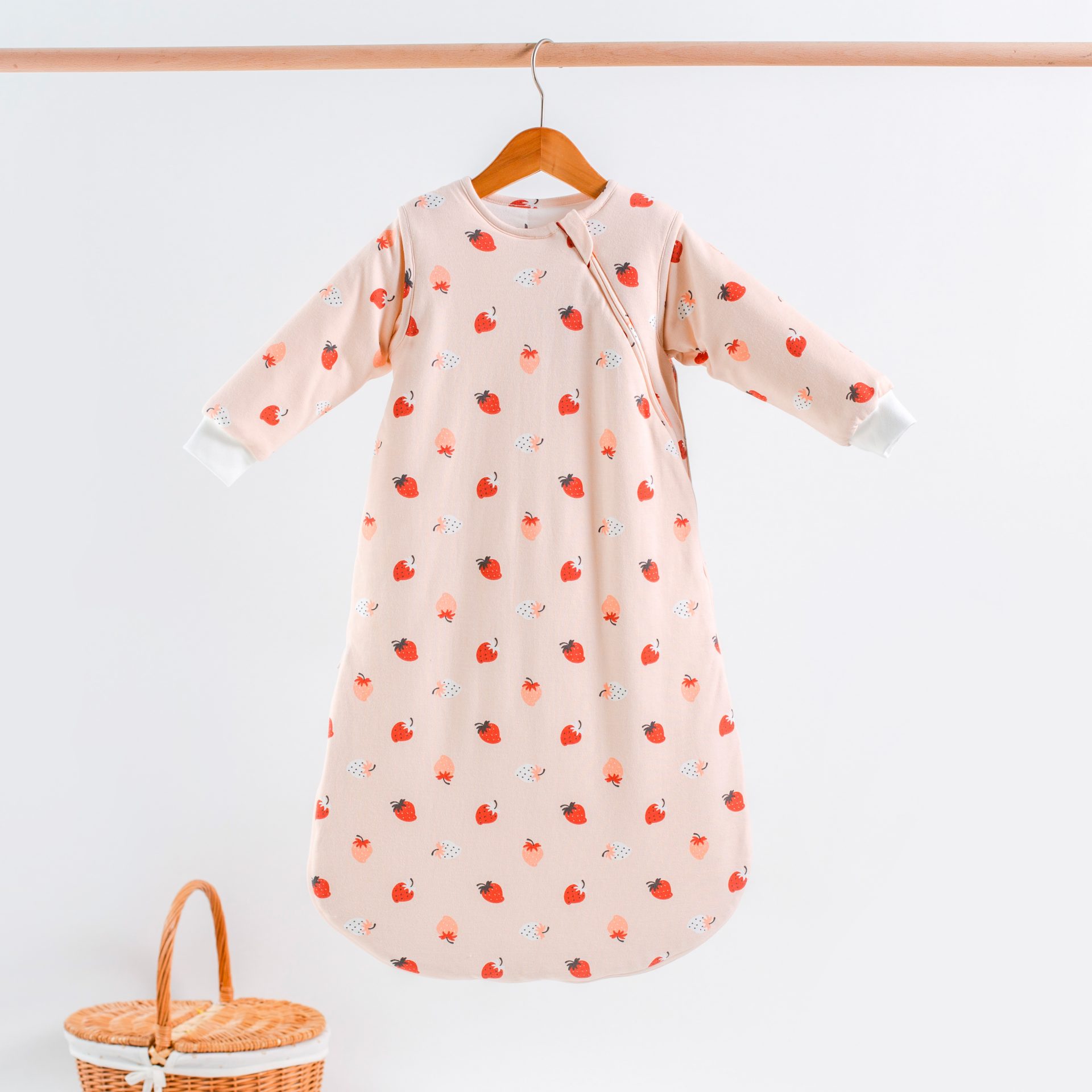 ABO Βρεφικός Υπνόσακος Με Αποσπώμενα Μανίκια Bag Me Strawberry (2.5 Tog)