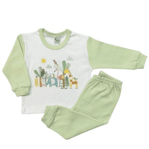 Βαμβακερές, βρεφικές πιτζάμες για κορίτσια & αγόρια ηλικίας από 6+ μηνών. Ιδανικές για το φθινόπωρο, τον χειμώνα ή και την άνοιξη. Πλένονται στους 30 βαθμούς.