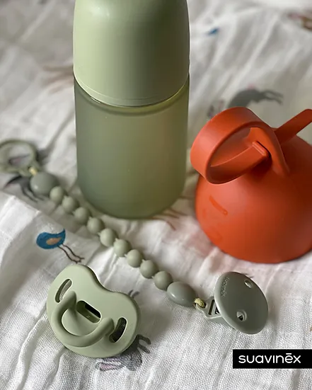 SUAVINEX Μπιμπερό Όλο Σιλικόνη Με Θηλή Σιλικόνης SX-Pro Physio Green 240ml (3+ μηνών)