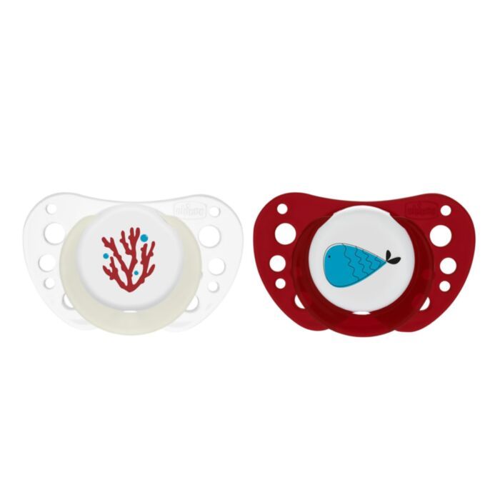CHICCO Σετ Πιπίλες Σιλικόνης Physio Forma Air Sea & Whales (16-36 μηνών)