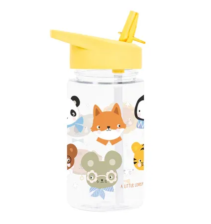 LITTLE LOVELY COMPANY Παιδικό Παγούρι Με Καλαμάκι Animal Friends 450ml (12+ μηνών)