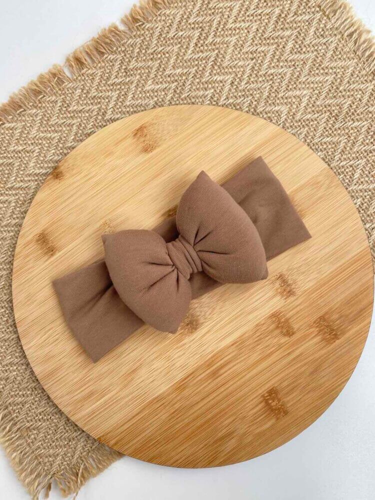 STAMATIS BEBE Βρεφική Κορδέλα Για Μωρά Με Μεγάλο Φιόγκο Honey Sand