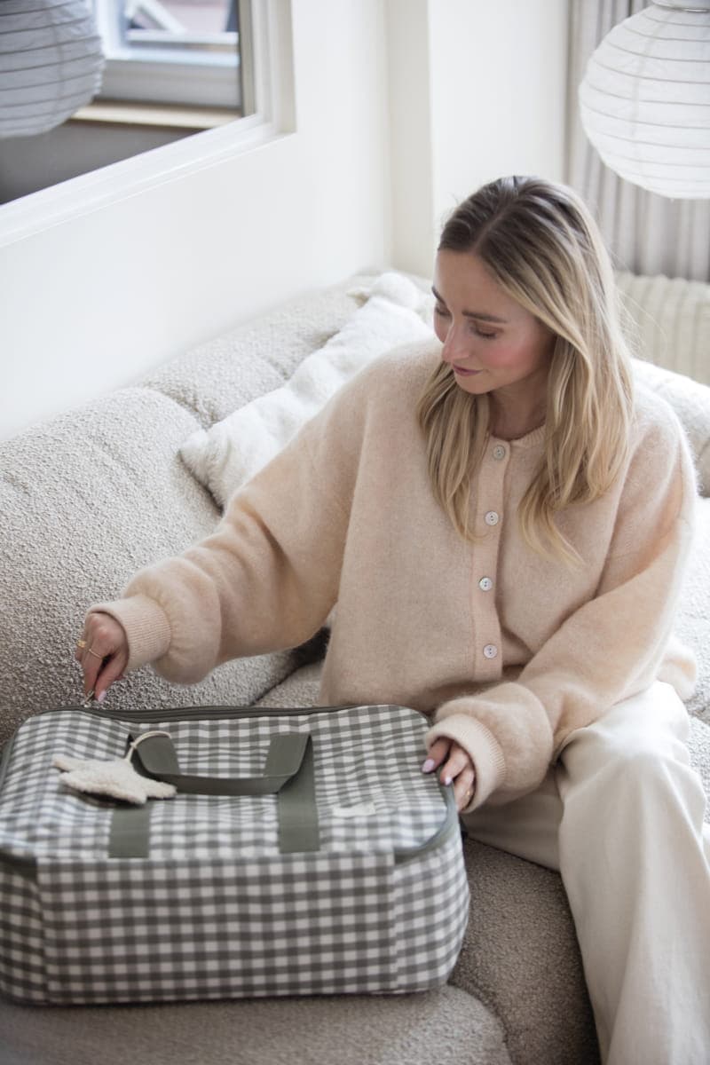 WALKING MUM Τσάντα Μαιευτηρίου Poppy Olive Πουά