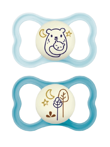 MAM Σετ Πιπίλες Σιλικόνης Air Night Boy (6-16 μηνών)