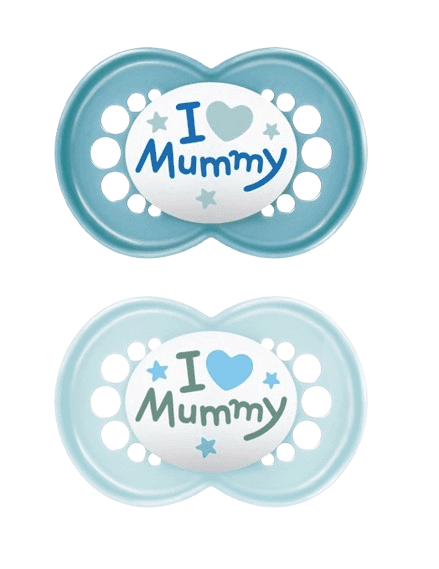 MAM Σετ Πιπίλες Σιλικόνης I Love Mummy Boy (16+ μηνών)