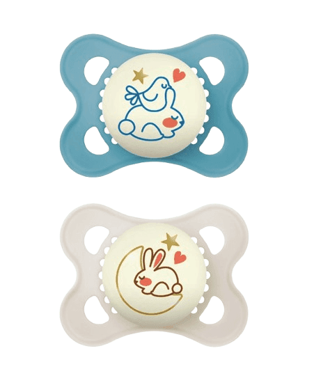 MAM Σετ Πιπίλες Σιλικόνης Original Night Boy (2-6 μηνών)