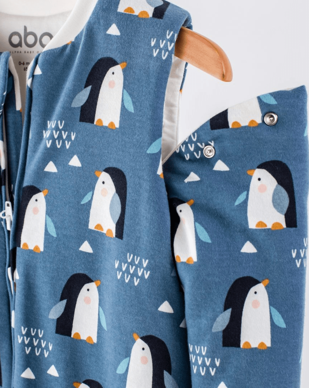 ABO Βρεφικός Υπνόσακος Με Αποσπώμενα Μανίκια Bag Me Penguins (2.5 Tog)