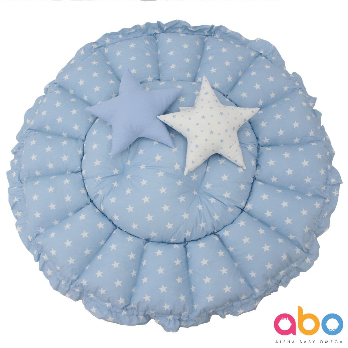 ABO Βρεφική Φωλιά Ύπνου-Χαλάκι Δραστηριοτήτων Blue Stars