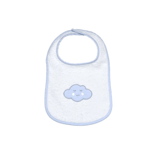 BABY STAR Βρεφική Σαλιάρα Πετσετέ Με Velcro Σύννεφο Σιέλ (0+ μηνών)