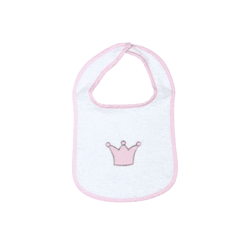 BABY STAR Βρεφική Σαλιάρα Πετσετέ Με Velcro Princess Ροζ (0+ μηνών)