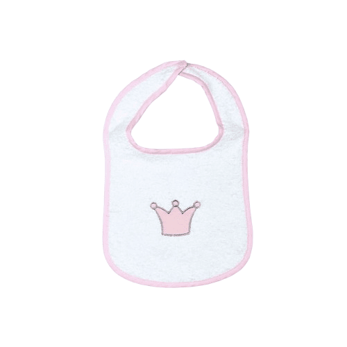 BABY STAR Βρεφική Σαλιάρα Πετσετέ Με Velcro Princess Ροζ (0+ μηνών)