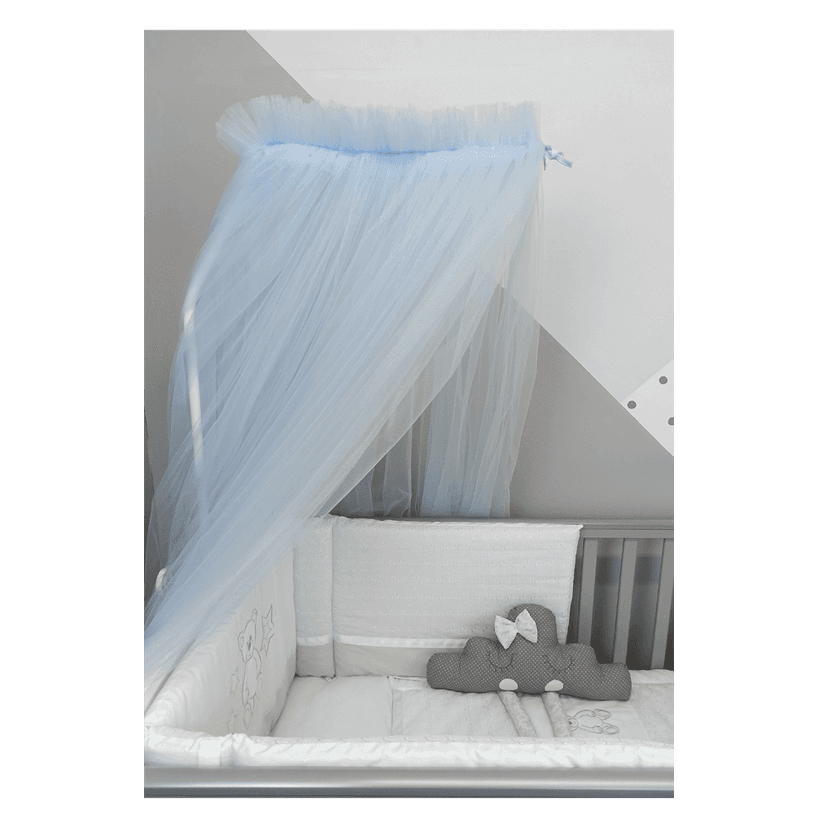 BABY STAR Τούλινη Κουνουπιέρα Κούνιας Σιέλ