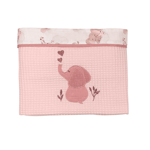BABY STAR Βρεφική Κουβέρτα Κούνιας Πικέ Elephant Pink