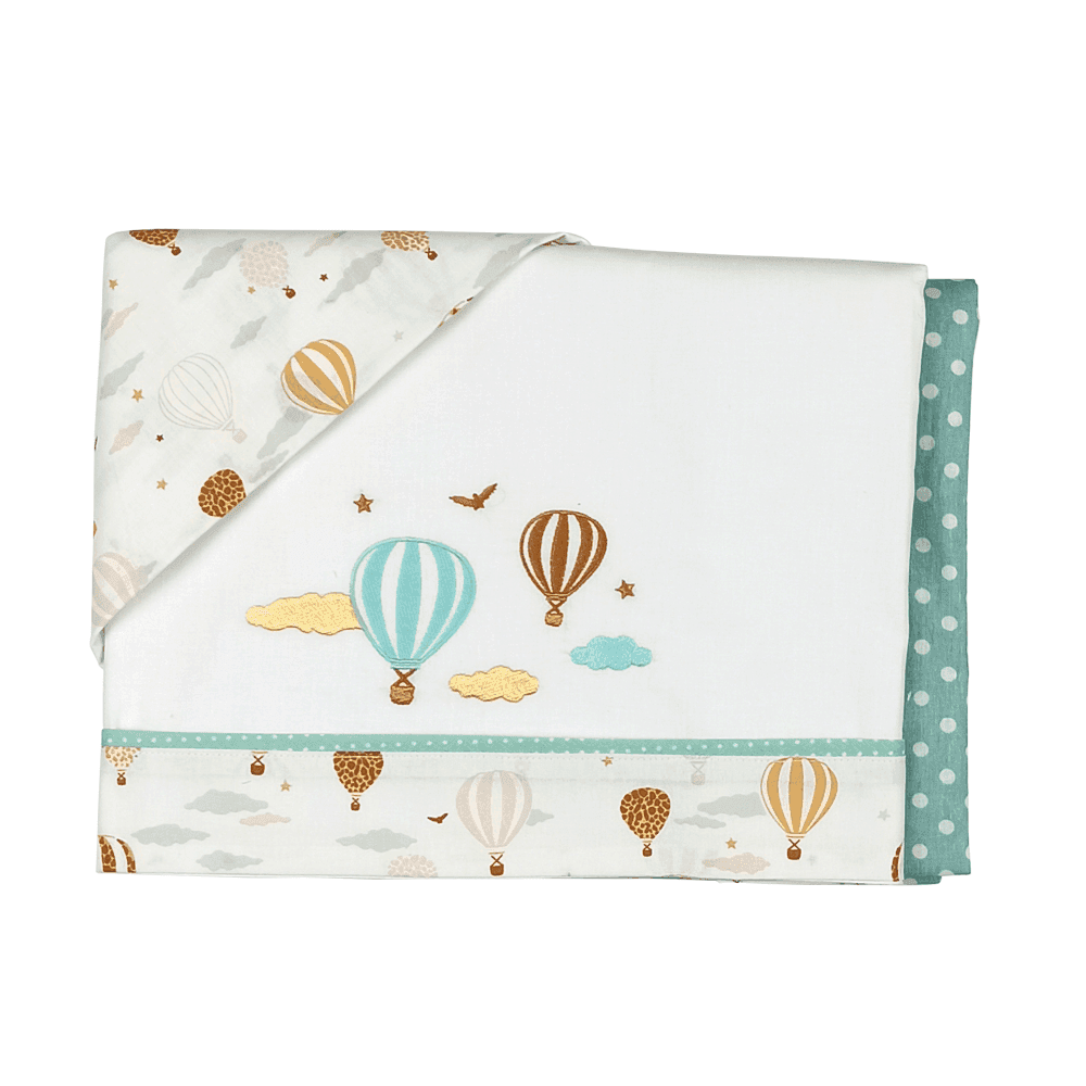 BABY STAR Σετ Σεντόνια Κούνιας Με Λάστιχο Air Balloon (3 Τεμάχια)