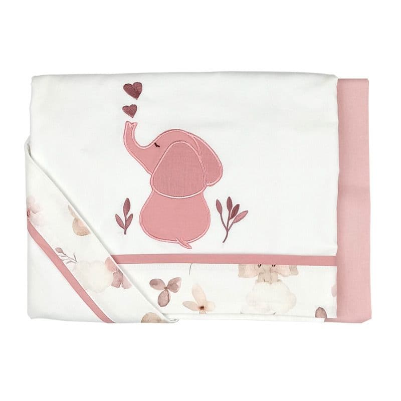 BABY STAR Σετ Σεντόνια Κούνιας Με Λάστιχο Elephant (3 Τεμάχια)