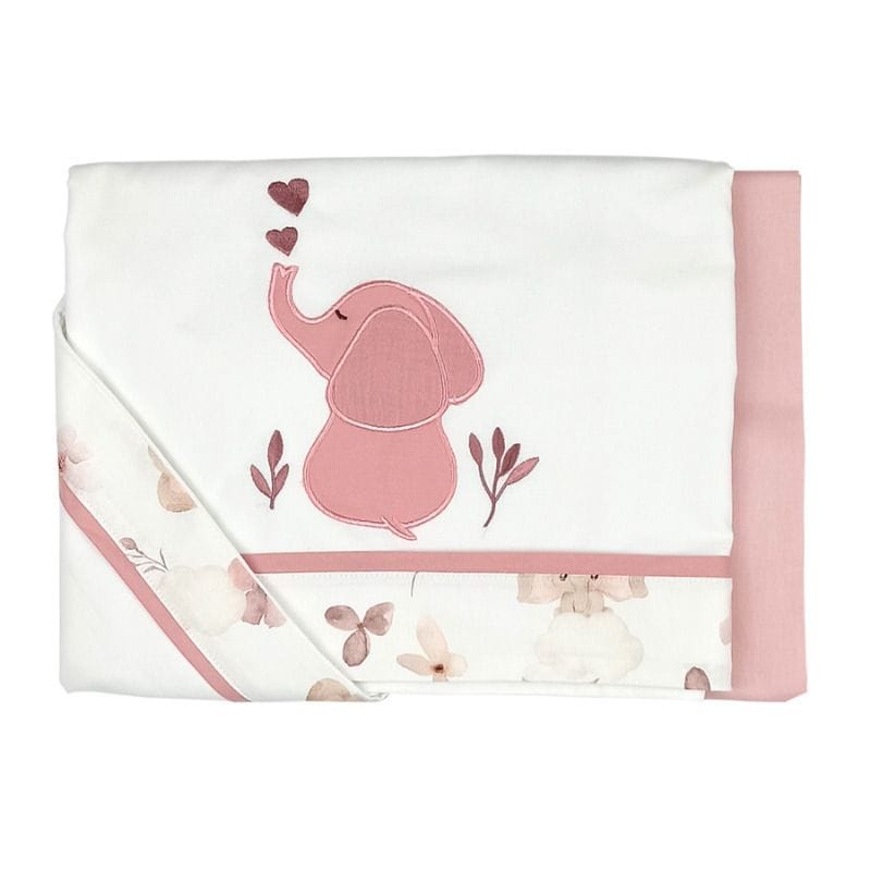 BABY STAR Σετ Σεντόνια Κούνιας Με Λάστιχο Elephant (3 Τεμάχια)