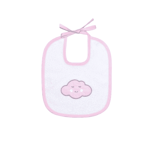 BABY STAR Βρεφική Σαλιάρα Πετσετέ Σύννεφο Ροζ (0+ μηνών)