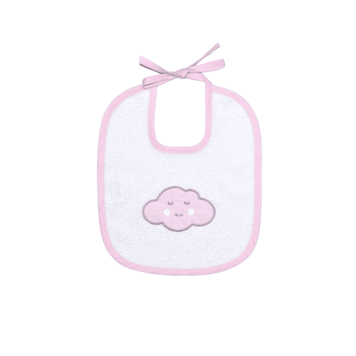 BABY STAR Βρεφική Σαλιάρα Πετσετέ Σύννεφο Ροζ (0+ μηνών)