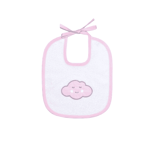 BABY STAR Βρεφική Σαλιάρα Πετσετέ Σύννεφο Ροζ (0+ μηνών)