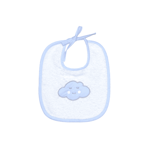 BABY STAR Βρεφική Σαλιάρα Πετσετέ Σύννεφο Σιέλ (0+ μηνών)