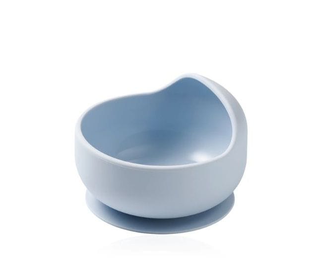 BABYONO Μπωλ Φαγητού Σιλικόνης Για Μωρά Με Βεντούζα Baby Blue (6+ μηνών)