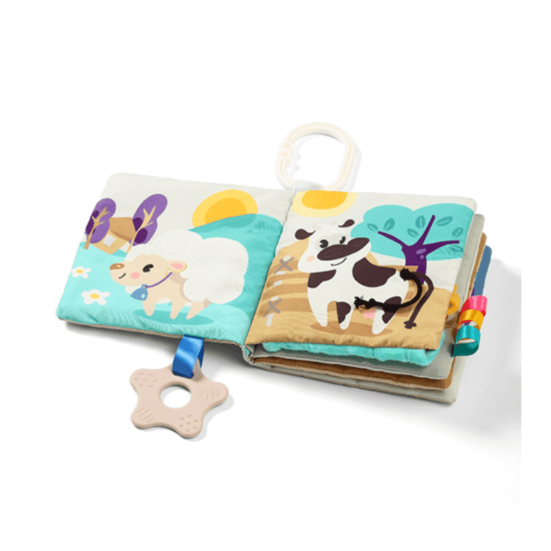 BABYONO Εκπαιδευτικό Υφασμάτινο Βιβλίο Με Μασητικό Farm First Book (0+ μηνών)