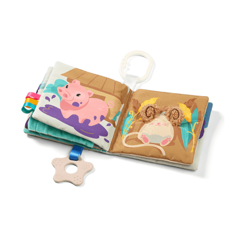 BABYONO Εκπαιδευτικό Υφασμάτινο Βιβλίο Με Μασητικό Farm First Book (0+ μηνών)