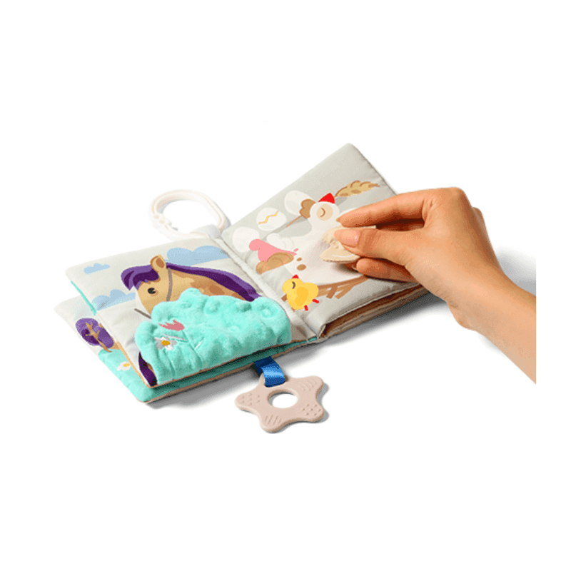 BABYONO Εκπαιδευτικό Υφασμάτινο Βιβλίο Με Μασητικό Farm First Book (0+ μηνών)