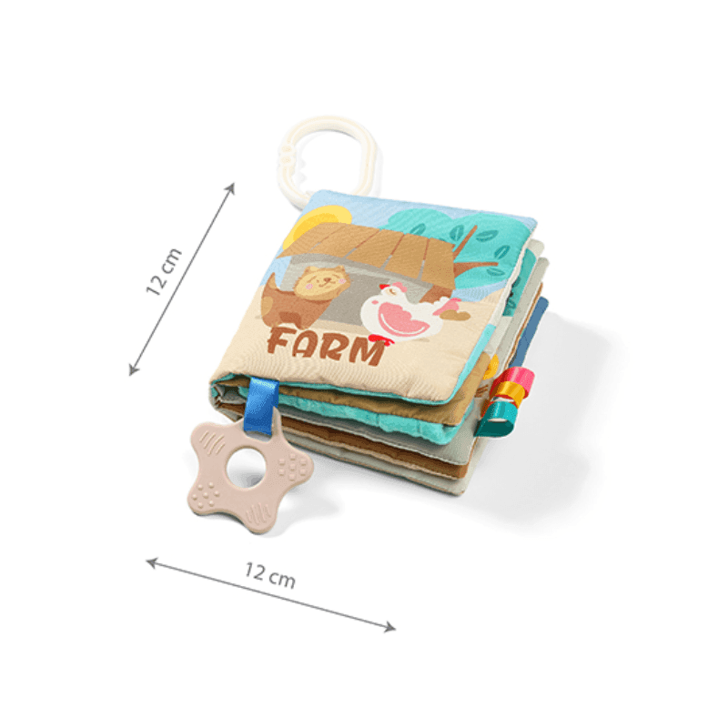BABYONO Εκπαιδευτικό Υφασμάτινο Βιβλίο Με Μασητικό Farm First Book (0+ μηνών)