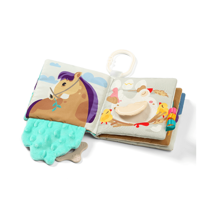 BABYONO Εκπαιδευτικό Υφασμάτινο Βιβλίο Με Μασητικό Farm First Book (0+ μηνών)