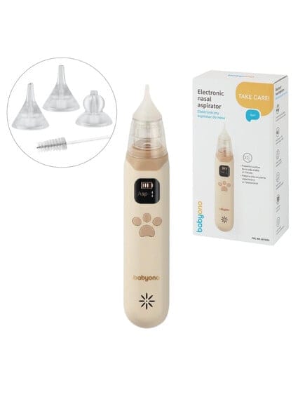 BABYONO Ηλεκτρικός Ρινικός Αποφρακτήρας Μύτης Για Βρέφη Beige