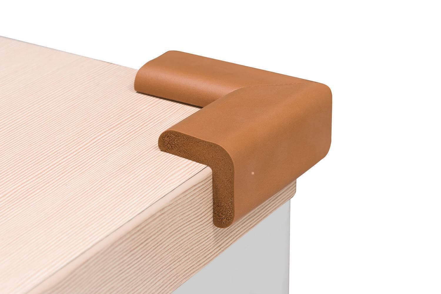 BABYONO Προστατευτικά Για Γωνίες Από Αφρώδες Υλικό Brown (4 Τεμάχια)