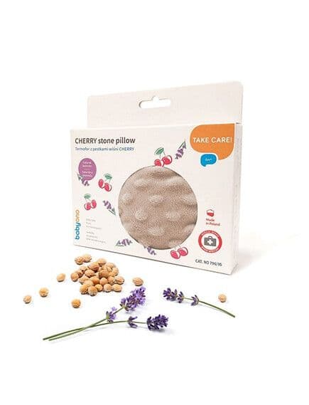 BABYONO Θερμοφόρα Για Κολικούς Μωρού Με Κουκούτσια Κερασιού & Λεβάντα Beige