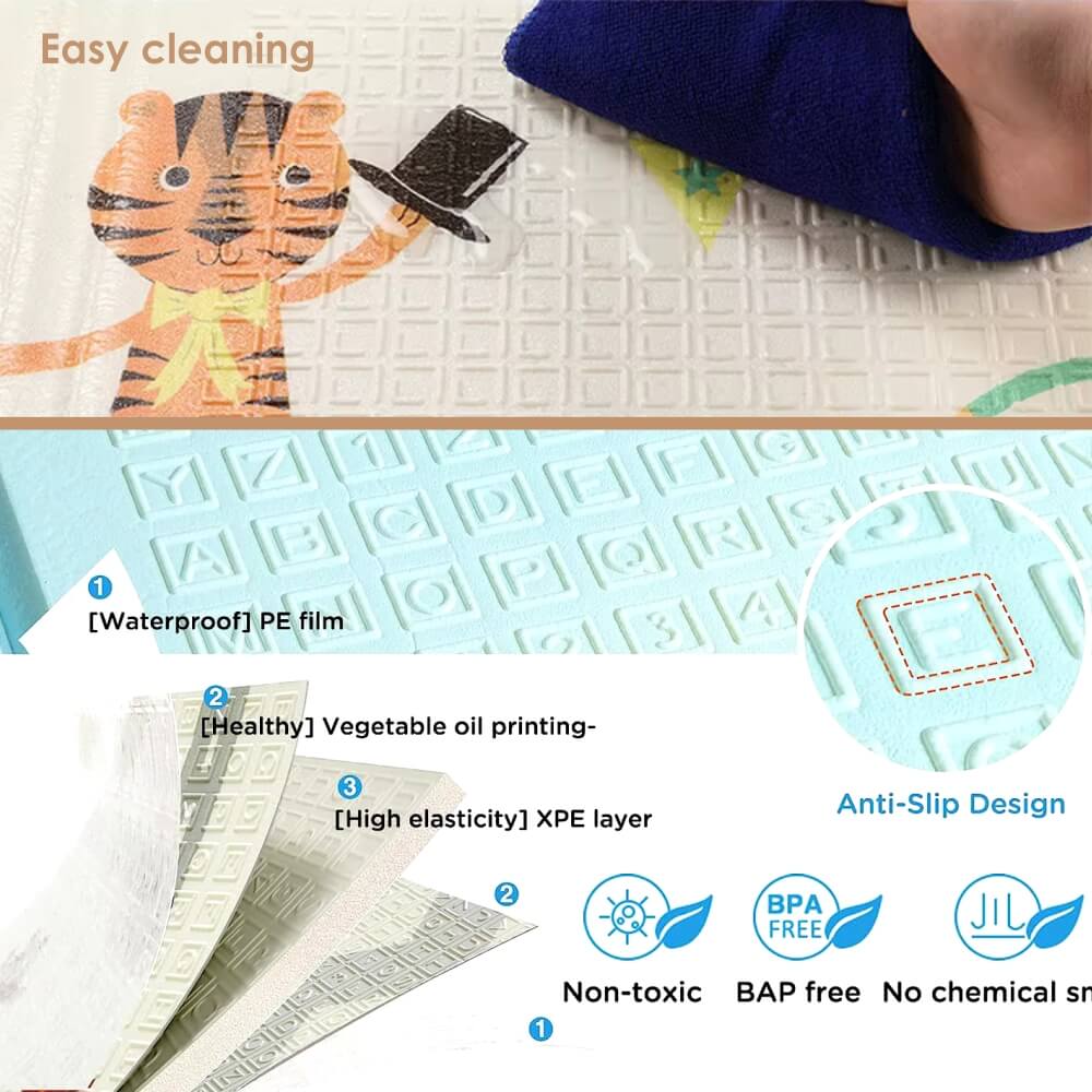 BEBE STARS Αδιάβροχο Αφρώδες Χαλάκι Δαπέδου Boho (180×200 cm)