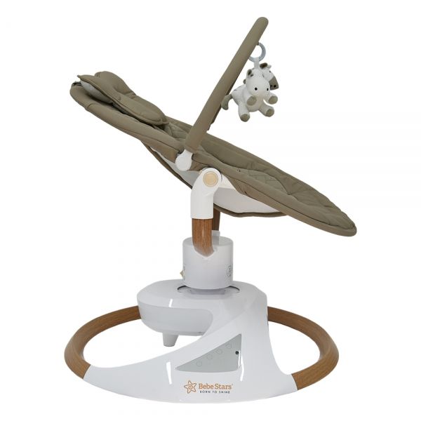 BEBE STARS Ηλεκτρικό Ρηλάξ Μωρού Με Bluetooth Snuggle 360° Natural Beige (0-9 kg)