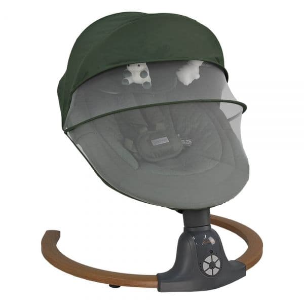 BEBE STARS Ηλεκτρικό Ρηλάξ Μωρού Fluffy Forest Green (0-9 kg)