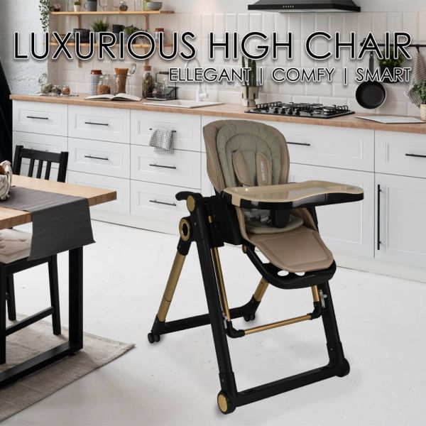 BEBE STARS Καρέκλα Φαγητού-Κούνια 2in1 Yum Yum Mocha Beige (6-36 μηνών)