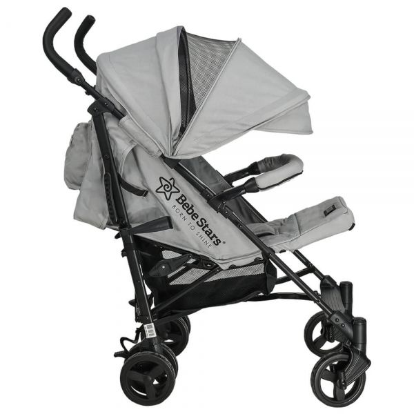 BEBE STARS Καρότσι Βόλτας Μπαστούνι Buggy Adam Ice Grey