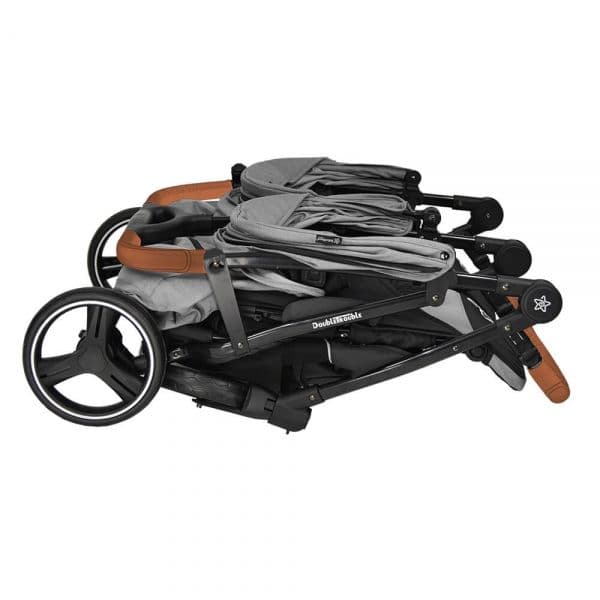 BEBE STARS Καρότσι Διδύμων Double Trouble Grey